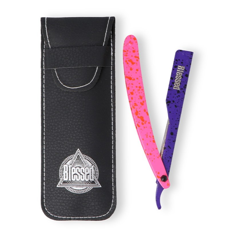 [8423029106300] Navaja afeitar neon lila + rosa Blessed