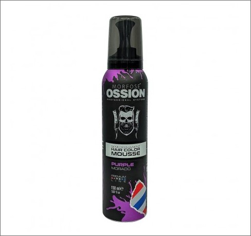 [8681701007752] Ossion Morfose Color In Foam - Semipermanet Hair Color Mousse (Purple)