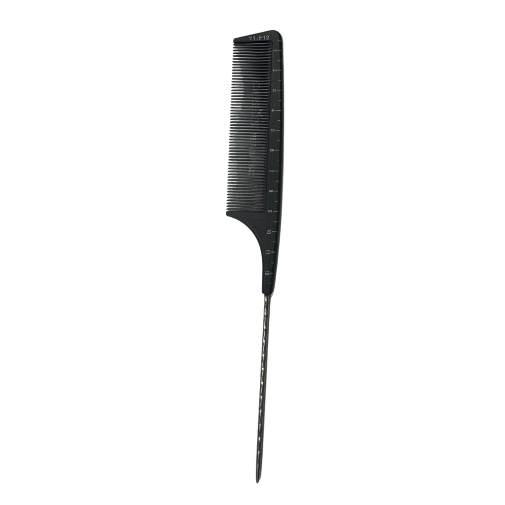 [4981104304880] Peine Carbono Pua Metal Con Medidas F-12 MH Cosmetics