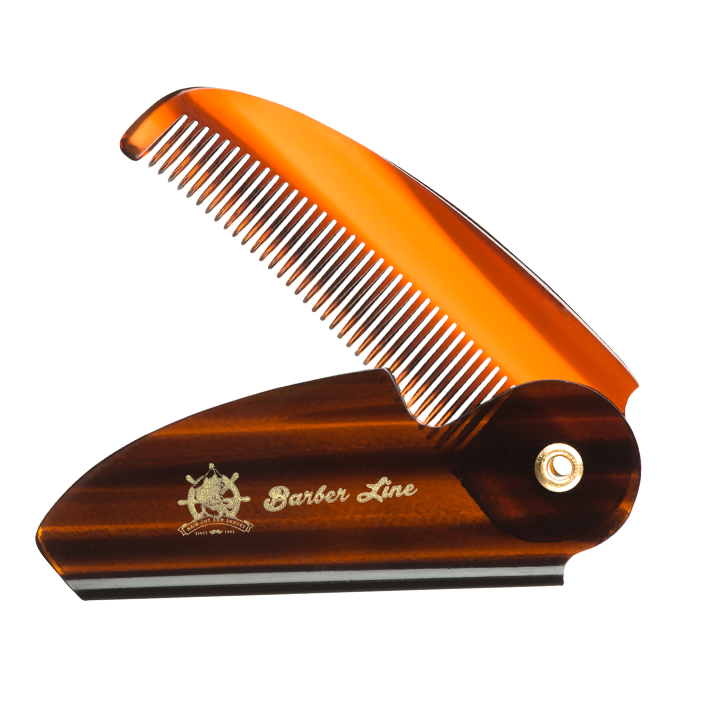[8423029044824] Peine Concha Plegable Barba - Bigote Barber Line