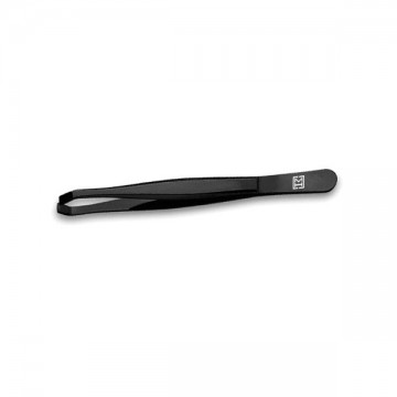 Pinza Depilar Profesional Negra Curva MH Cosmetics