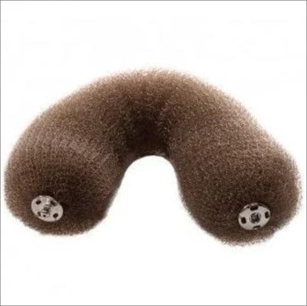 Relleno Moño Castaño Claro Con Corchete