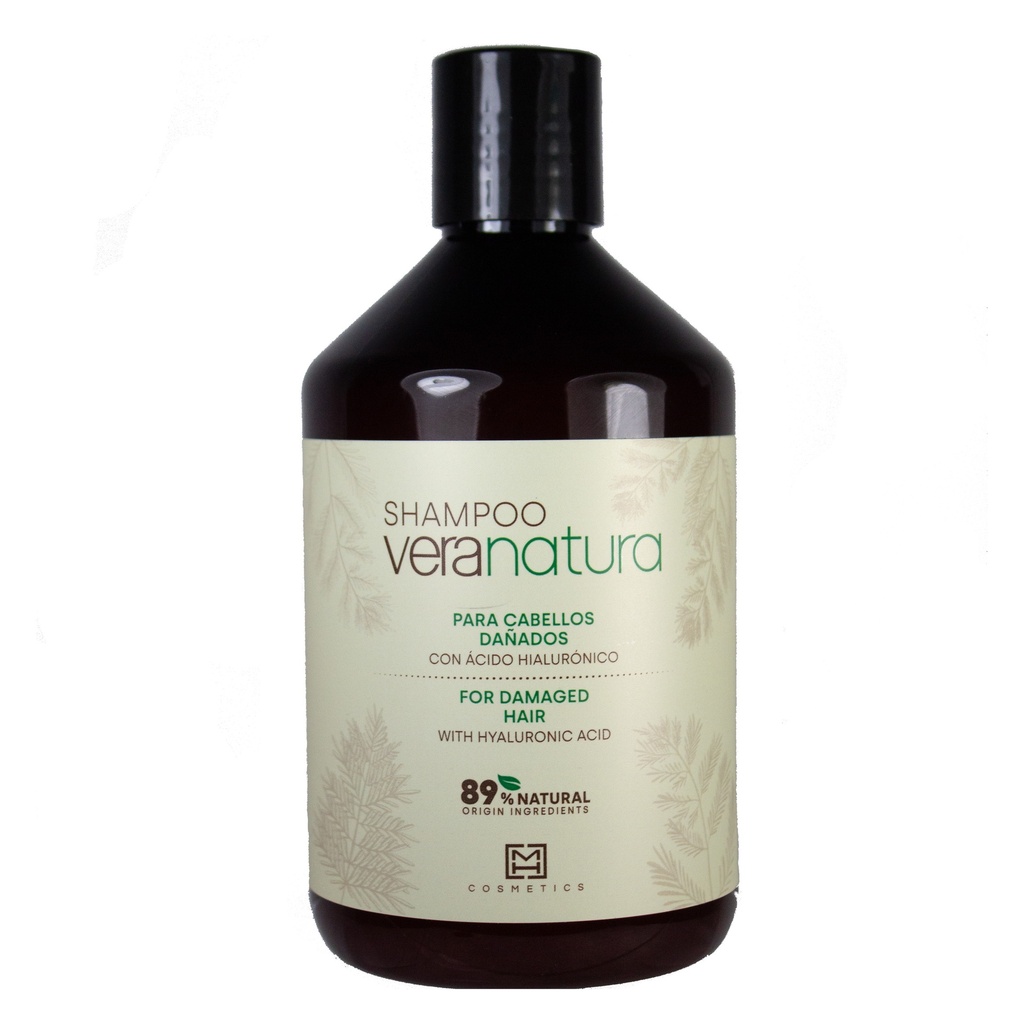 [8435303612841] Veranatura Champú Vegano 89% Natural Para Cabellos Dañados Con Ácido Hialurónico