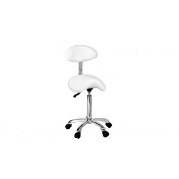 Taburete Con Respaldo Organic Plus Blanco Weelko