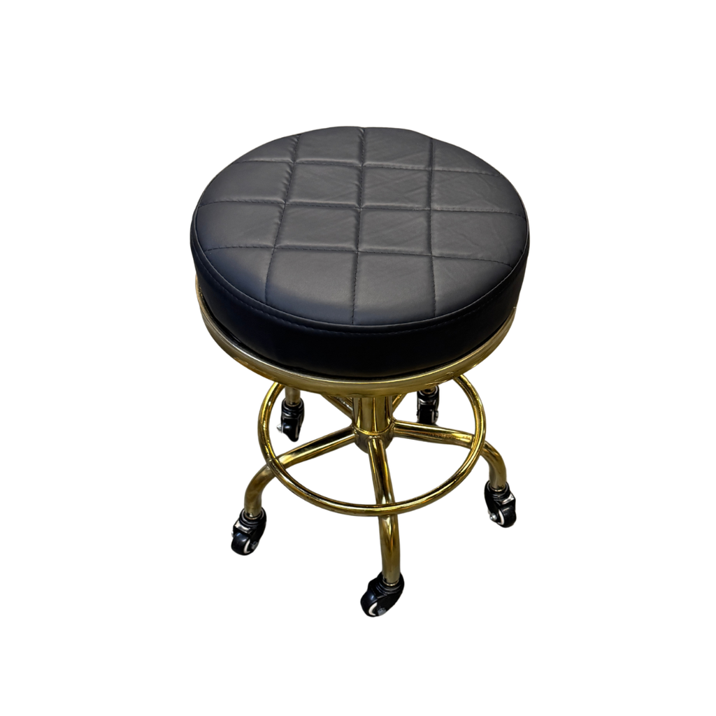 [8435303652502] Taburete redondo con pie dorado MH Cosmetics