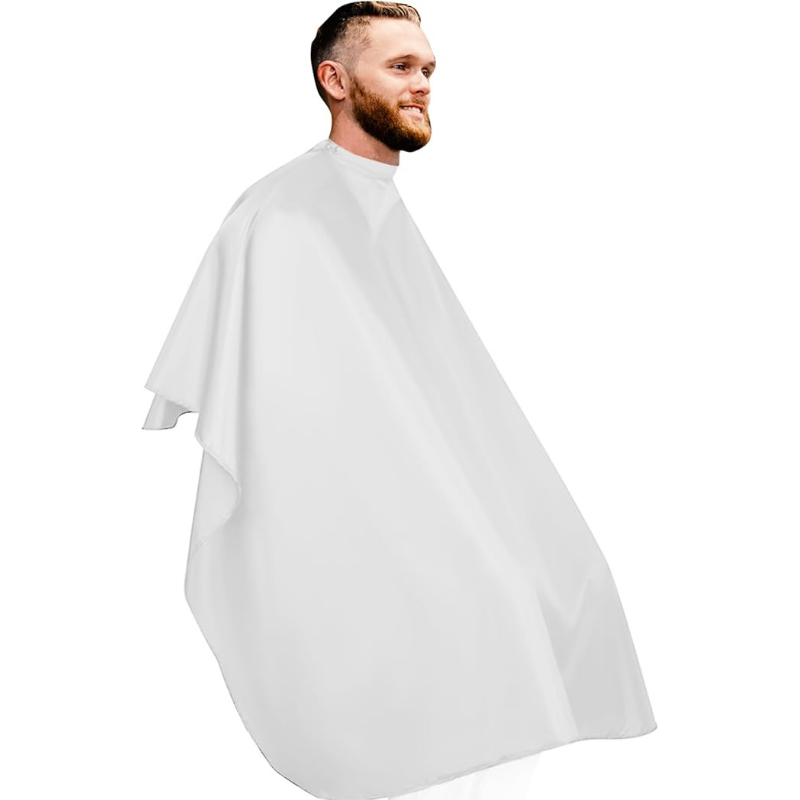 Capa De Corte Barbería blanca Dapper Barber 140X160Cm MH Cosmetics