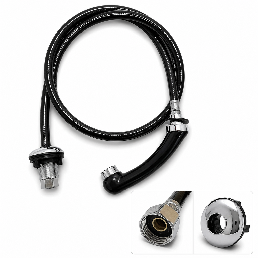Ducha + Manguera + embellecedor negro H