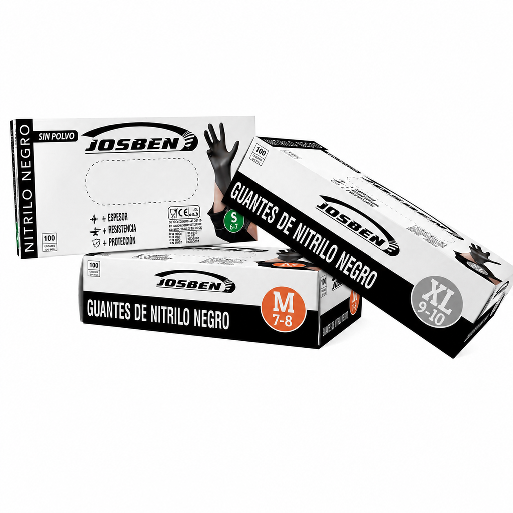 Guante nitrilo negro josben