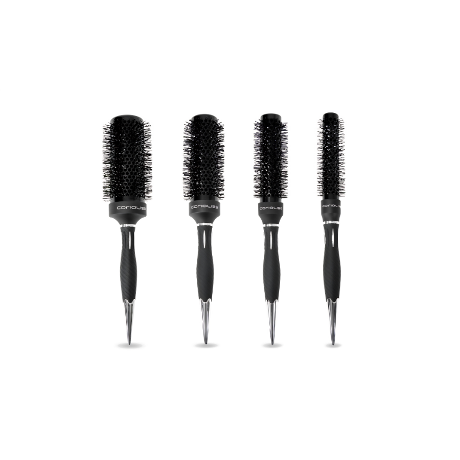 [8474406576117] Corioliss The Brush Titanium Black Green Kit 4 cepillos