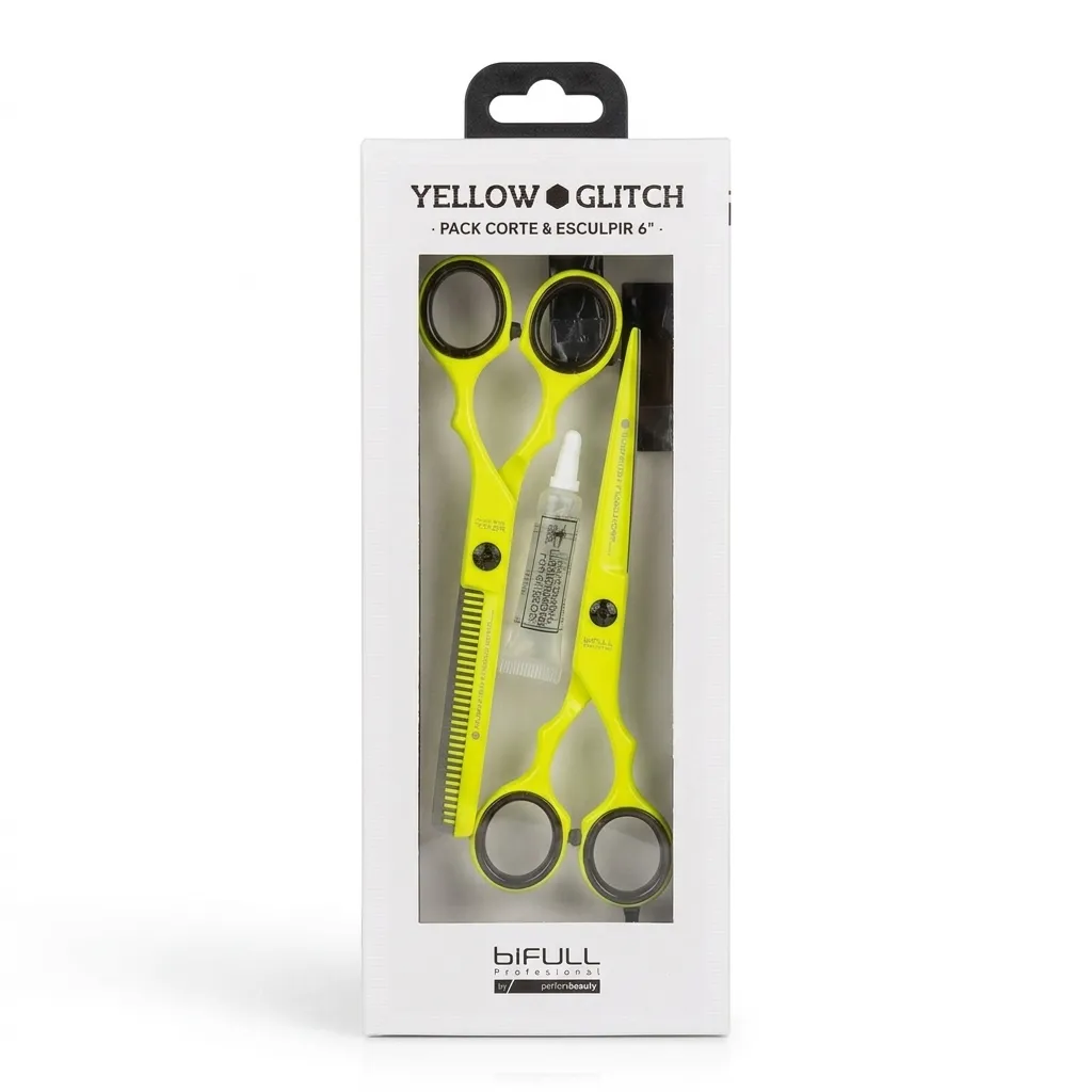 [8435780406766] Pack Tijeras corte y esculpir 6" Glitch (Yellow)