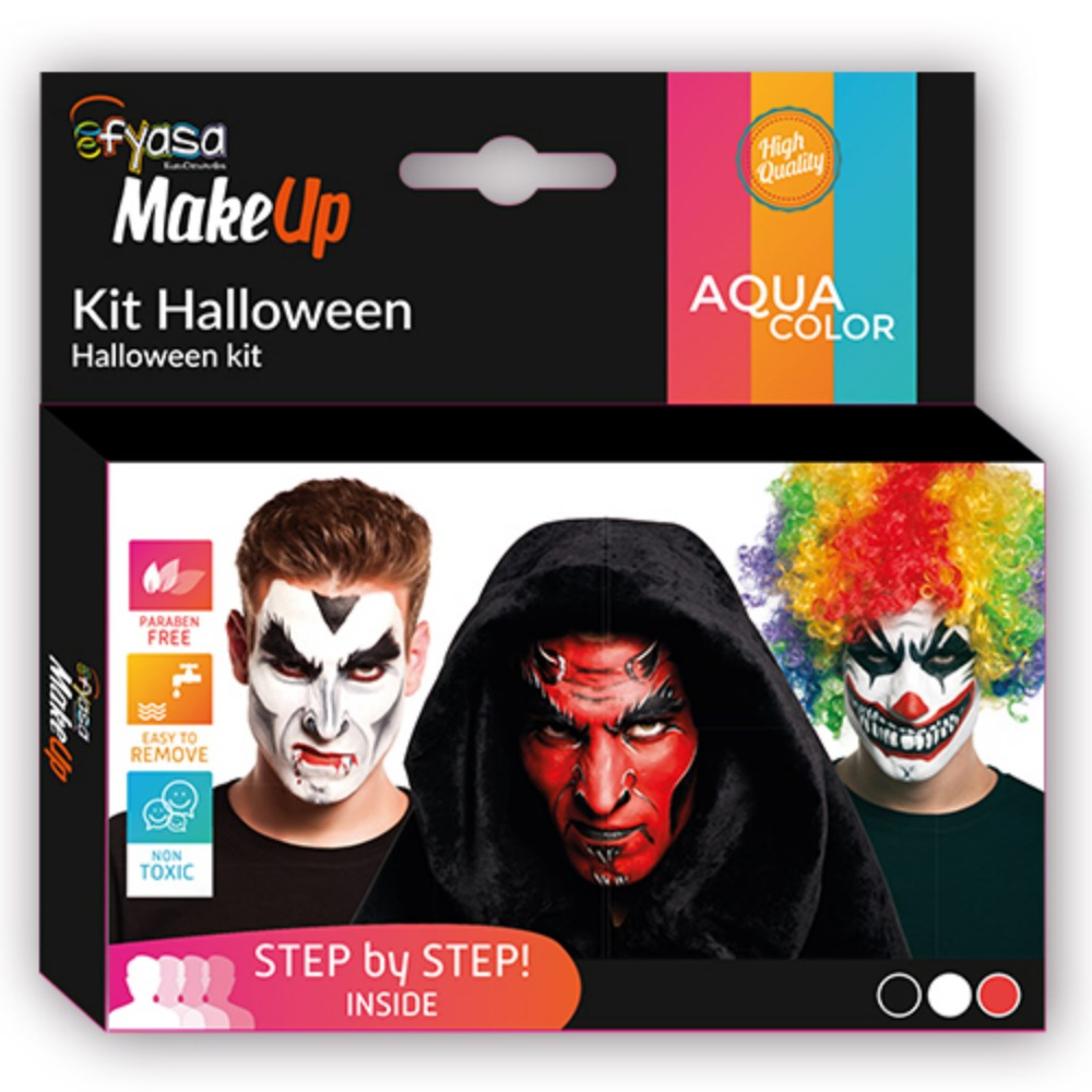 Kit Halloween 3 Colores Al Agua 3x2 Gr