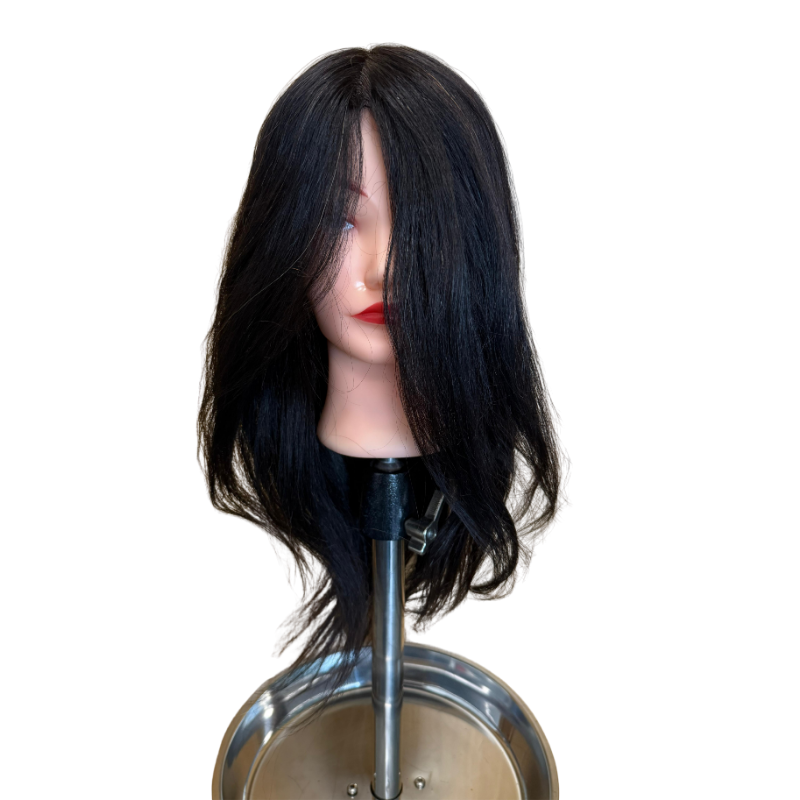 Cabeza Maniqui Cabello 100% Natural 45-50cm MH Cosmetics