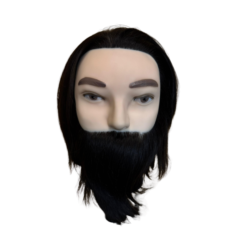 [8435303670605] Cabeza Maniqui Hombre Con Barba Pelo Natural