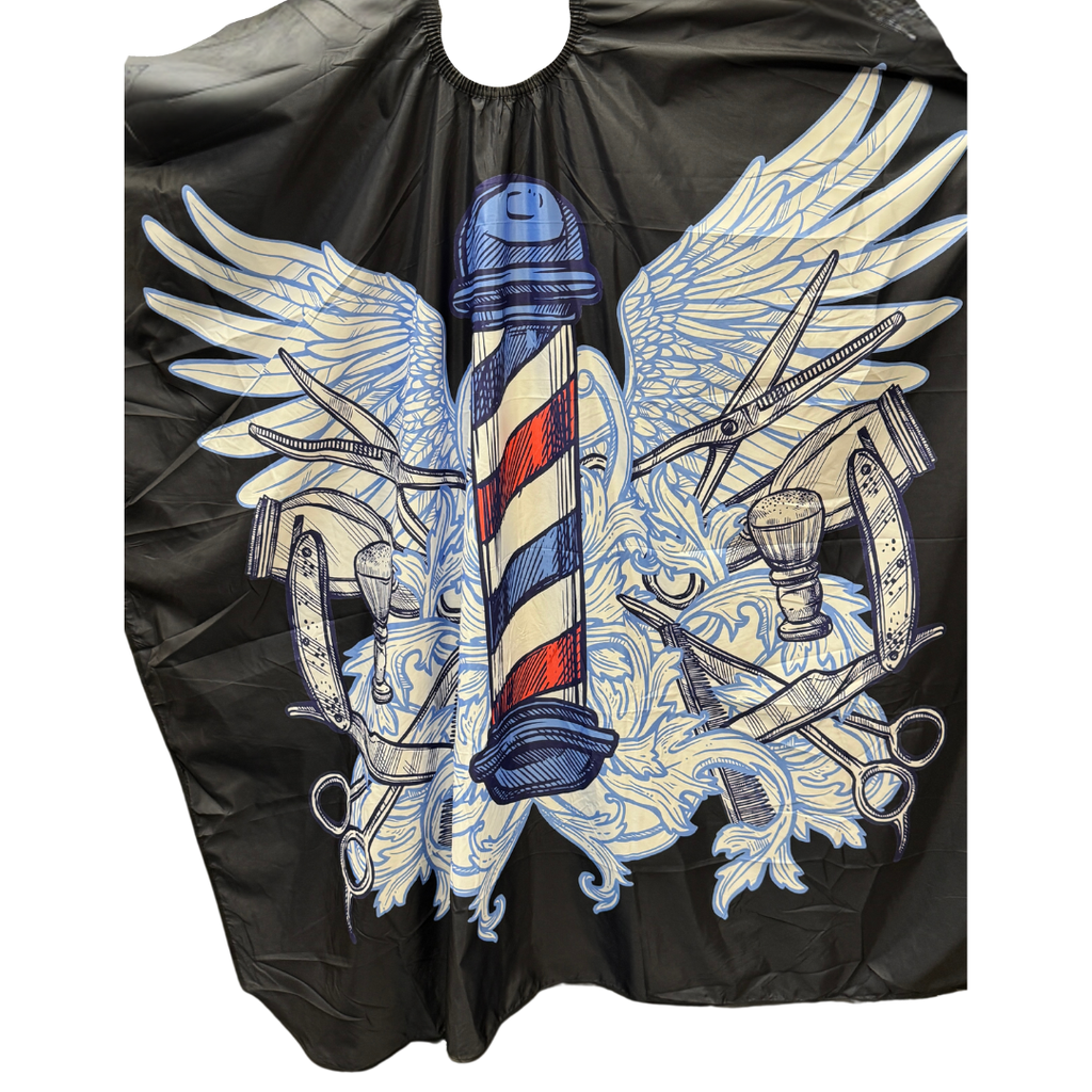 Capa de corte negra Pole Barber MH Cosmetics