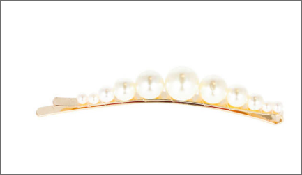 Clip Dorado Largo Con Perlas Surtidas 2 U.
