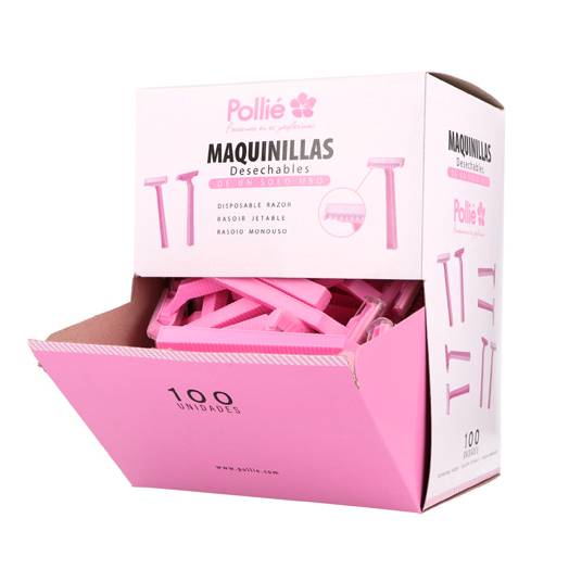 [8423029079758] Dispensador de 100 maquinillas rasurar desechables Pollie